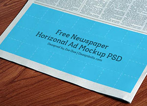 Free Horizontal Newspaper Ad Mockup PSD free newspaper horizonal ad mockup psd dengned by zee oue degnbols com 