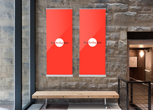 Free Indoor Banners MockUp For Branding & Advertisement 