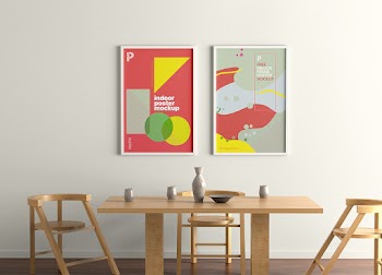 Free Indoor Frame Poster Mockup free indoor frame poster mockup indoor poster mockup 