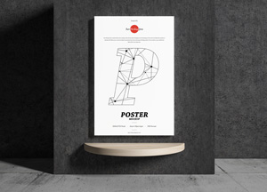 Free Indoor Wall Poster Mockup PSD poster 