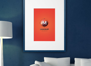 Free Inside Room Photo Frame Mockup PSD m hockup 