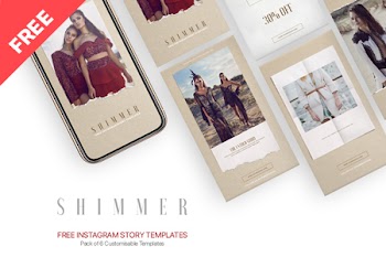 Free Instagram Story Templates shimmer 30% off shimmer s iiim mer free instagramstory templates pack of 6 customisable templates free 