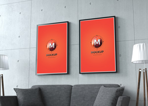 Free Interior Photo Frames Mockup m ockup 