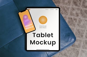 Free iPhone on iPad Mockup