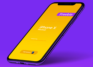 Free iPhone X Perspective Mockup of 2018 freebie iphone x 