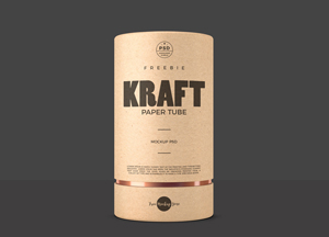 Free Kraft Paper Tube Mockup PSD 2018 kraft paper tube 