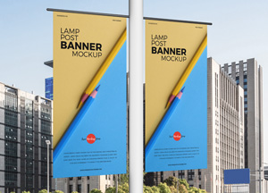 Free Lamp Post Banners Mockup lamp post banner lamp post banner mockup mockup 