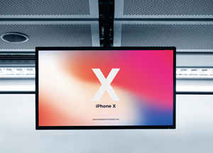 Free LCD Display Mockup For Advertisement iphone x 