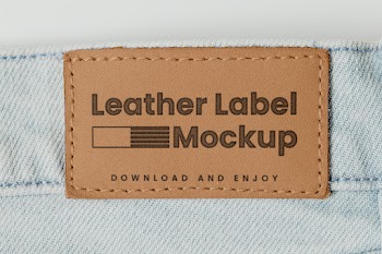 Free Leather Label Mockup