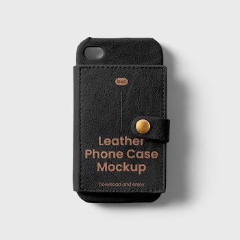 Free Leather Phone Case Mockup