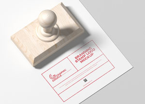 Free Logo Branding Stamp Mockup PSD branding stamp logo mockup 