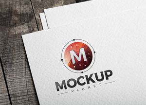 Free Logo on Texture Paper PSD Mockup m kup -planet- 