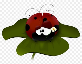 Free Lonely Ladybug Clip Art - Ladybug On Flower Clipart