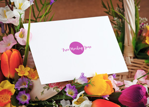 Free Lovely Mothers Day Greeting Card Mockup 