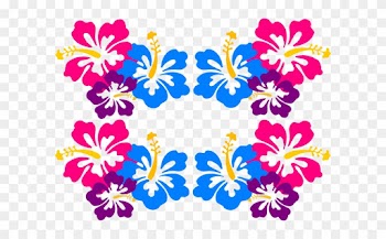 Free Luau Clip Art Clipart - Hawaiian Flowers Border Clip Art