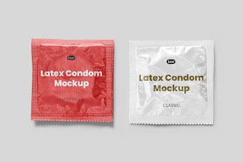 Free Lying Condom Mockups