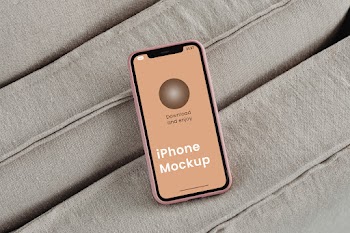 Free Lying iPhone Mockup