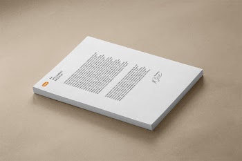 Free Lying Letterhead Stack Mockup