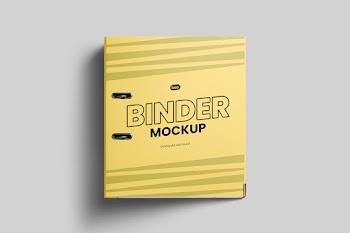 Free Lying Stationery Binder Mockup