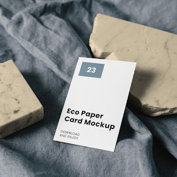 Free Lying Vertical Card Mockup