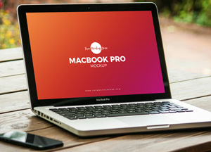 Free MacBook Pro on Wooden Table Mockup PSD macbook pro mockup .... ...... . 