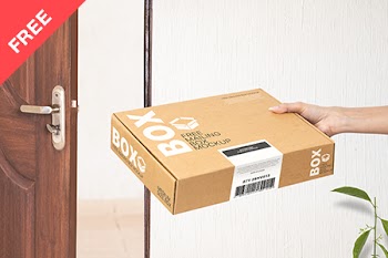 Free Mailing Box Mockup free free mailing box aockup boxg 