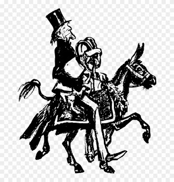 Free Man On A Donkey With A Goat - White People Riding Black People