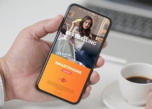 Free Man Using Smartphone Mockup PSD estselling smartphone 