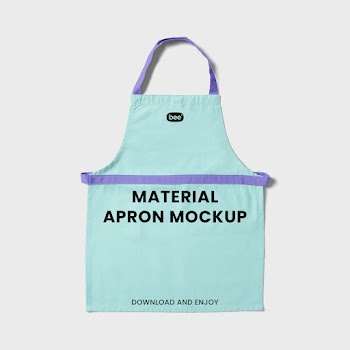 Free Material Apron Mockup