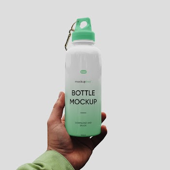 Free Metal Bottle Mockup