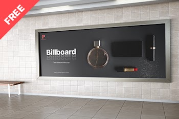 Free Metro Station Billboard Mockup billboard free 