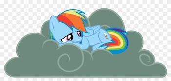 Free Mlp Rainbow Dash Cloud Vector - Mlp Sad Rainbow Dash