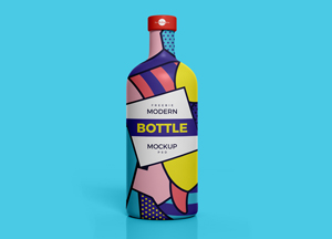 Free Modern Brand Bottle Mockup PSD modern bottle p 