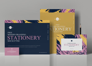 Free Modern Branding Stationery Mockup PSD free randng ationery free modern brandeng stationery mockup psd stationery 