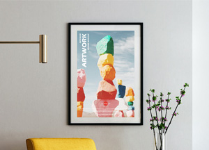 Free Modern Interior Artwork Frame Mockup artwork 
