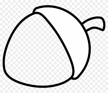 Free Nature Clip Art - Acorn Coloring Page