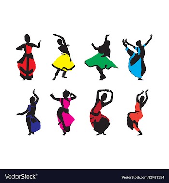 free navratri dance silhouettes set