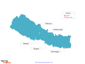 Free Nepal Editable Map - Free PowerPoint Templates
