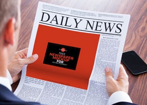 Free Newspaper MockUp For Advertisement daily news newspaper mockup 
