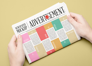 Free Newspaper Mockup PSD For Advertisement 2018 newspaper nockup advertsement 