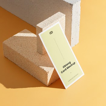 Free Oblong Card with Brick