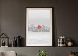 Free Office Interior Frame Poster Mockup PSD 2018 