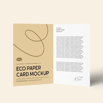 Free Open Folded Brochure Mockup
