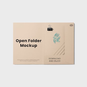 Free Open Folder Mockup