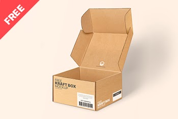 Free Open Kraft Box Mockup free kraft box mockup kraft bor accep free 
