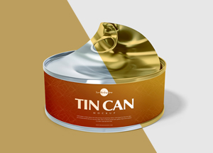 Free Open Tin Can Mockup PSD For Presentation 2018 tin can 