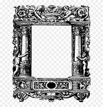 Free Ornate Curly Column Frame - Frame Redondo Redonda Png