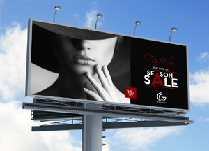 Free Outdoor Advertisement Hoarding – Billboard MockUp se son sale 