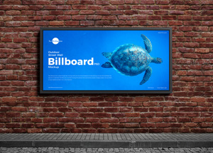 Free Outdoor Street Wall Billboard Mockup PSD billboard 