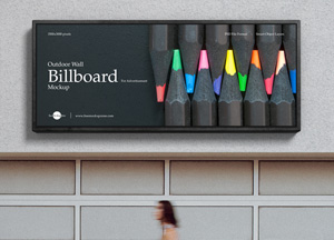 Free Outdoor Wall Billboard Mockup For Advertisement oundoer rall billboard mick 